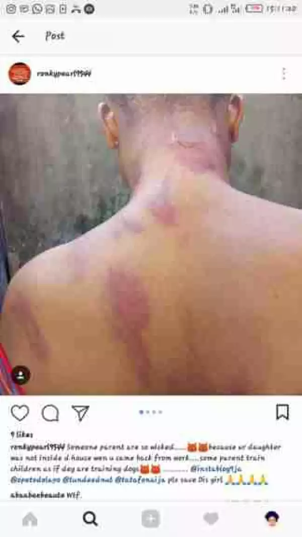 Girl Brutalized By Her Parent For Stepping Out Of Their House In Lagos